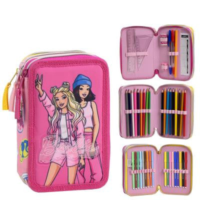 Barbie 3-Tier Stuffed Pencil Case