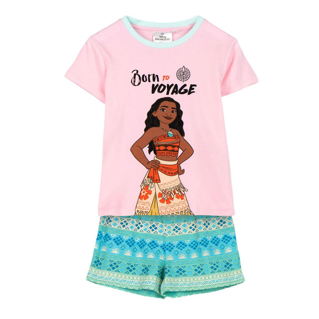 Ensemble de pyjama court en jersey Disney Vaiana pour enfant de 3 ans