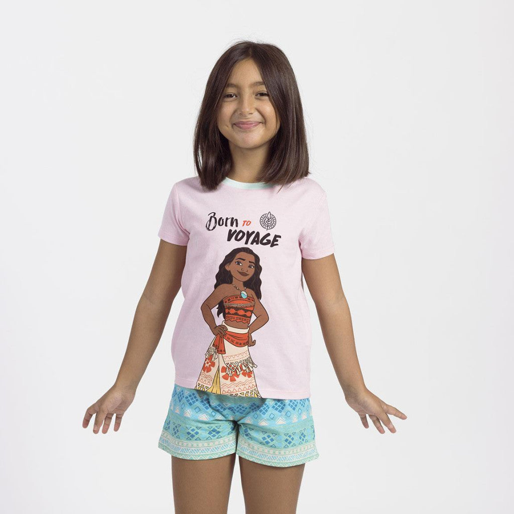 Ensemble de pyjama court en jersey Disney Vaiana pour enfant de 3 ans