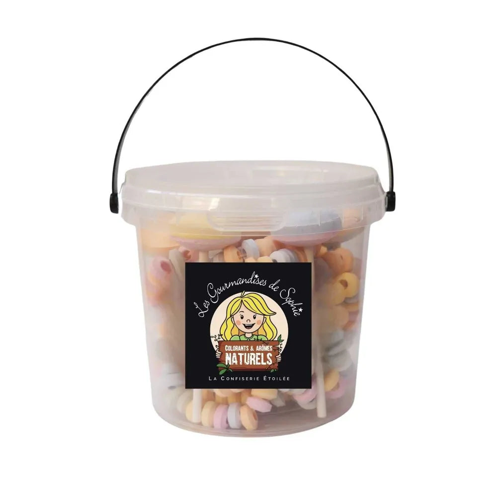 Bonbons - Seau Colliers et sucettes dextrose
