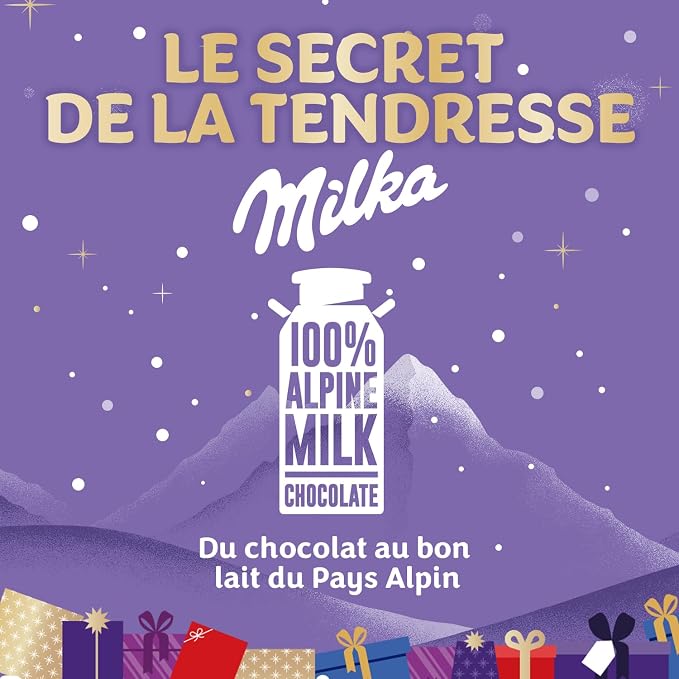 Milka Mini Délices - Assortiment de Chocolats de Noël - 2 Goûts : Cacao et Oréo - Chocolat à Offrir