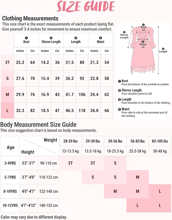 Sorcière Conte de Fée Ensemble Deluxe Costume avec Chapeau pour Filles