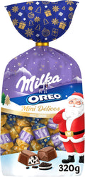 Milka Mini Délices - Assortiment de Chocolats de Noël - 2 Goûts : Cacao et Oréo - Chocolat à Offrir