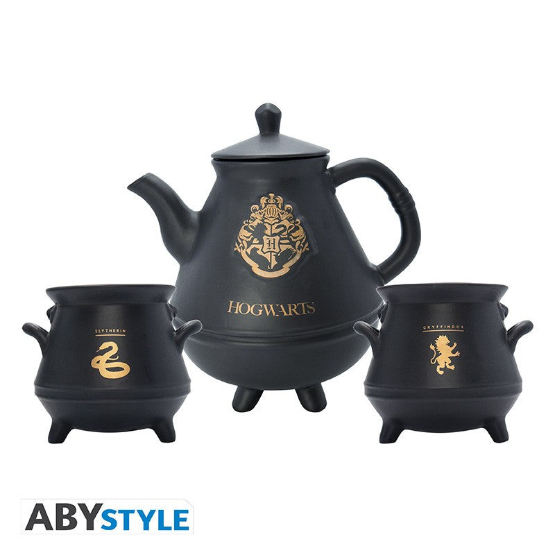 Harry Potter Teapot with Hogwarts Mugs-0