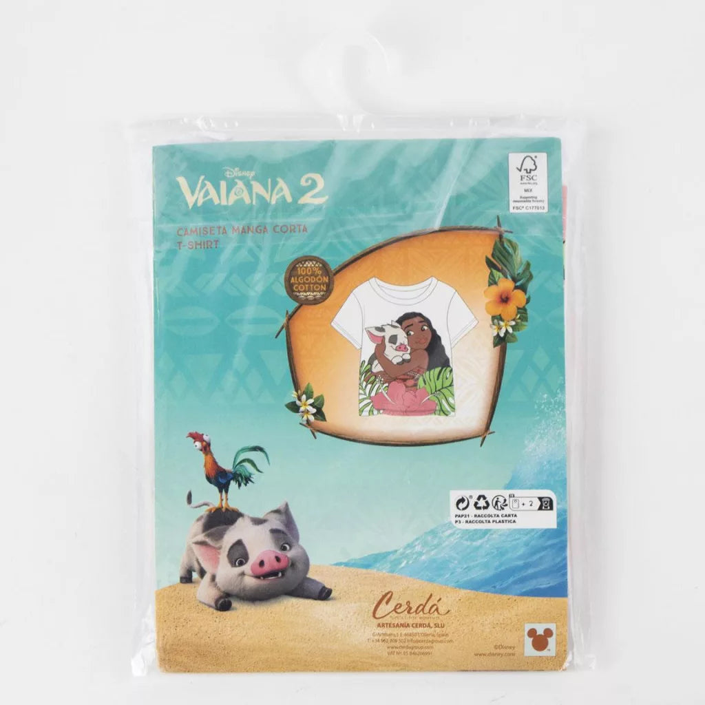 T-shirt court Disney Vaiana Pua pour enfant, tailles 3-6 ans / 98-116 cm
