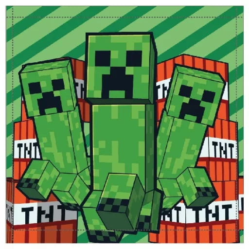 Serviette pour les mains et le visage Minecraft Battle, 30 x 30 cm