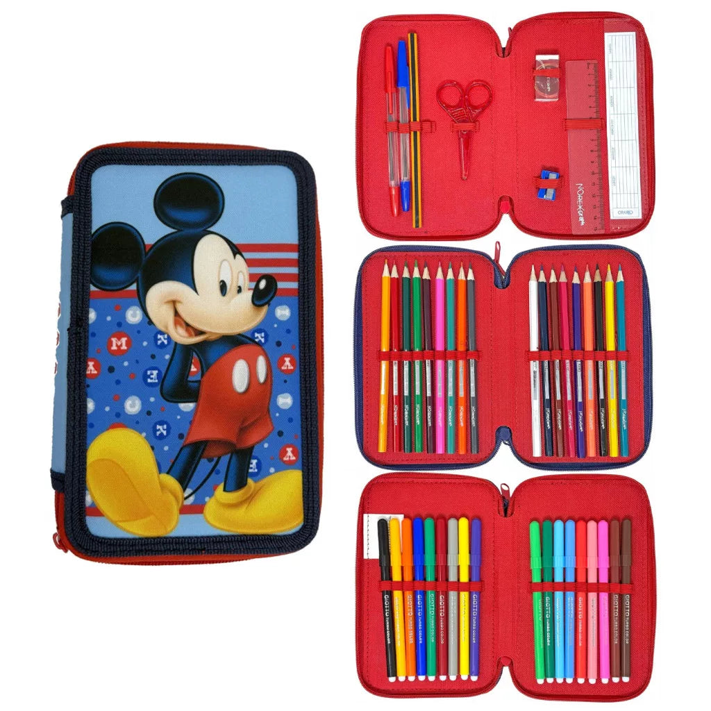 précommande rousse à crayons à trois compartiments  Mickey