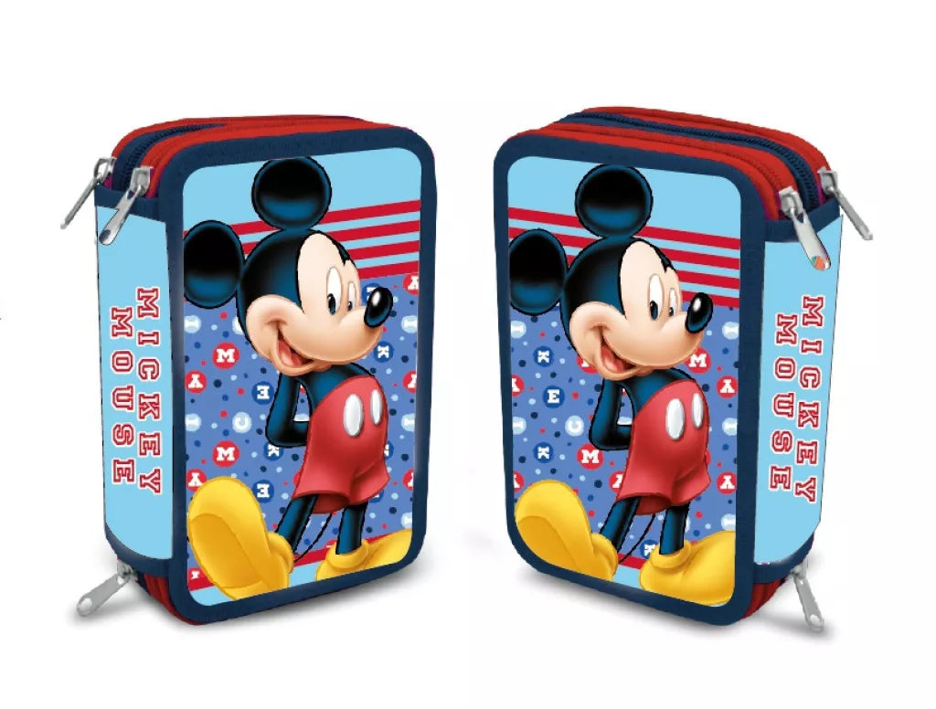 précommande rousse à crayons à trois compartiments  Mickey