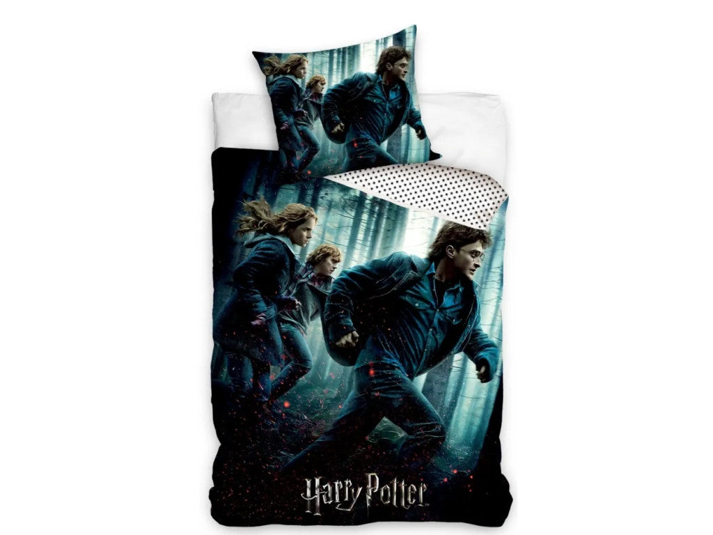 Parure de lit haut de gamme Harry Potter « Les Reliques de la Mort », 100 % coton, 140x200 + 80x80