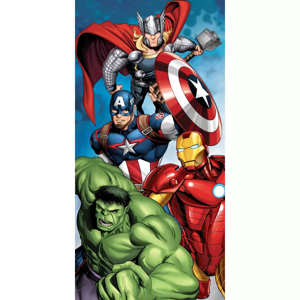 Serviette de bain Avengers Power, serviette de plage 70x140cm