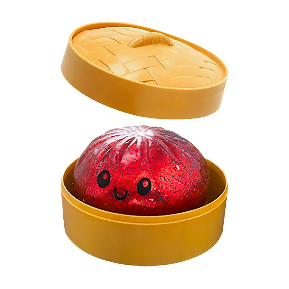 Colorful 6 Styles Glitter Dumpling Glitter Dumpling Squishy with Box Dumplings Sensory Squeeze Toy for Stress Relief Toys-8