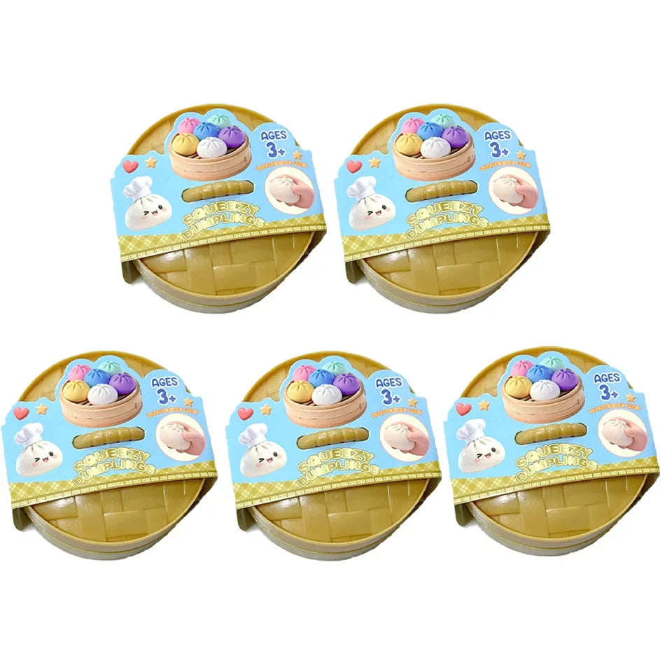 Colorful 6 Styles Glitter Dumpling Glitter Dumpling Squishy with Box Dumplings Sensory Squeeze Toy for Stress Relief Toys-15