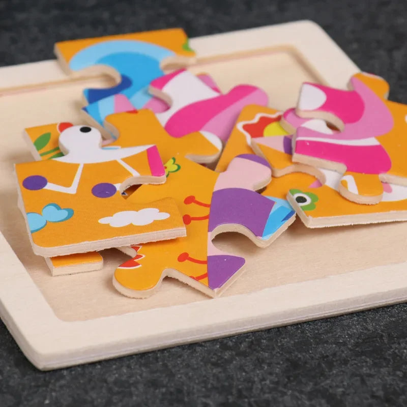 Puzzle en bois de 9 pièces