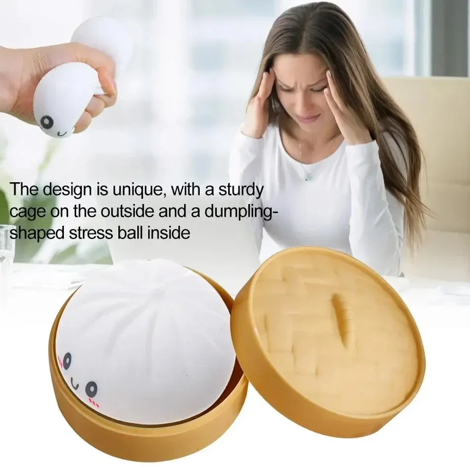 Colorful 6 Styles Glitter Dumpling Glitter Dumpling Squishy with Box Dumplings Sensory Squeeze Toy for Stress Relief Toys-3