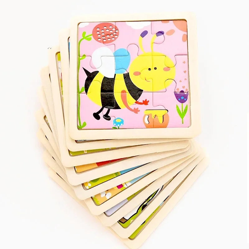 Puzzle en bois de 9 pièces