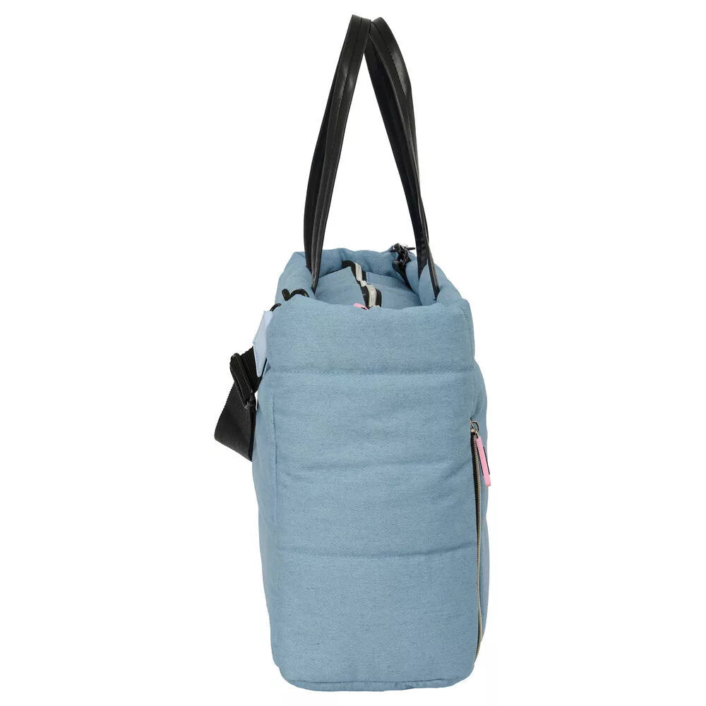 Sac bandoulière K-pop Demon Hunters Denim Dreams avec compartiment pour ordinateur portable 40 cm