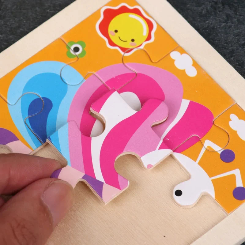 Puzzle en bois de 9 pièces
