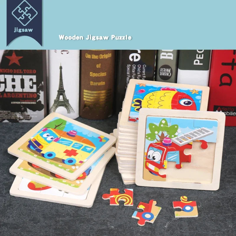 Puzzle en bois de 9 pièces