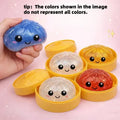 Steamed Bun Squeeze Toy Simulation Bao Stress Relief Fidget Toy with Beads Sparkles Soft Squishy Sensory Decompression Accessory-5