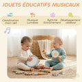 Instruments de Musique pour Enfants, Jouets Musicaux en Bois d'Inspiration avec Tambourin et Maracas pour Enfants 3+ Ans