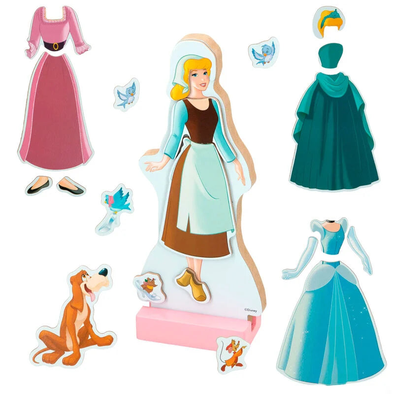 Ensemble en bois magnétique Robes de Cendrillon Disney